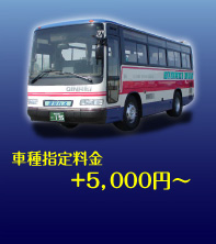 車種指定料金　+5,000円～