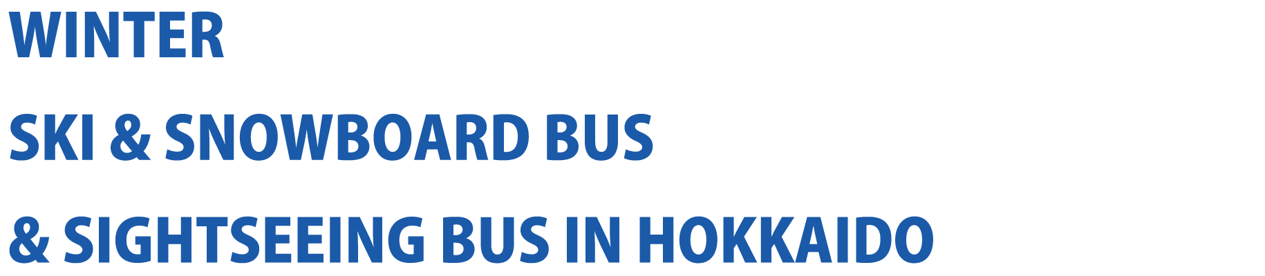 WINTER SKI & SNOWBOARD BUS & SIGHTSEEING BUS IN HOKKAIDO