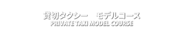 貸切タクシー モデルコース
